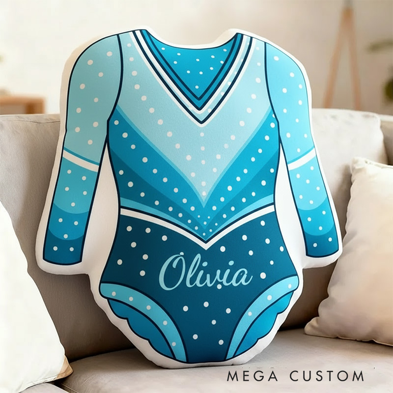 Personalized Gymnastic Leotard Shaped Pillow for Gynamstic Lovers Pillow Christmas Gift for Kids