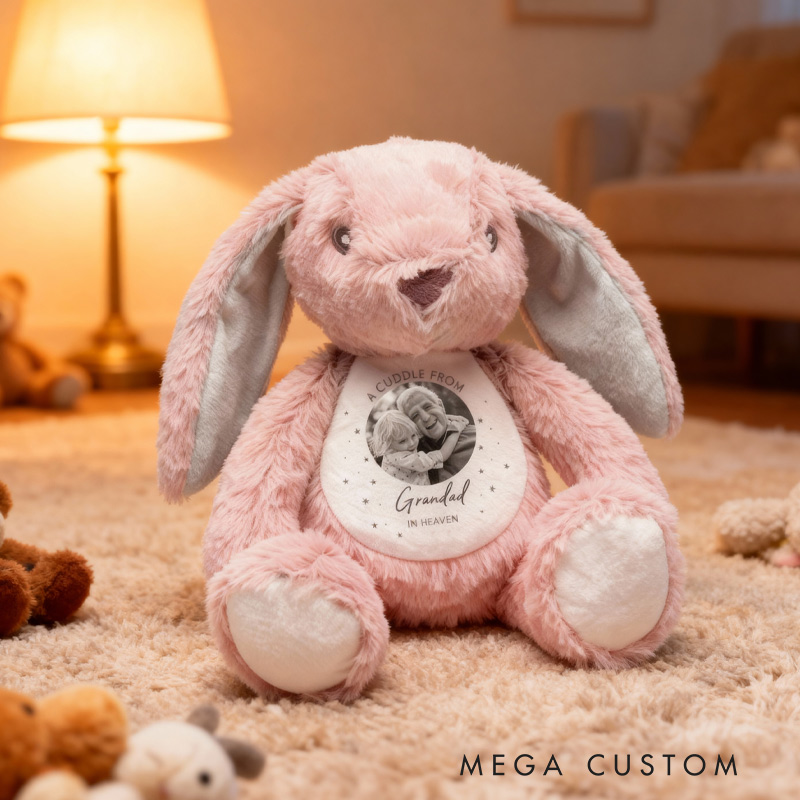 Personalized Memory Soft Toy for Baby Kids A Cuddle From Heaven Memorial Photo Gift Bereavement Loss of Loved One Sympathy Gift Grandparent in Heaven