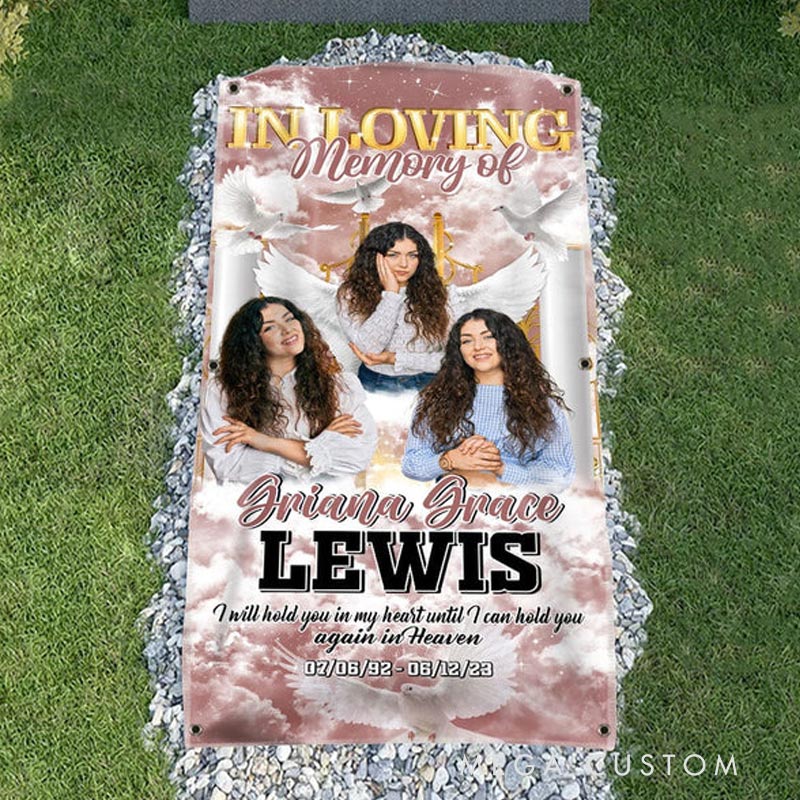Personalized Photo In Loving Memory Of Memorial Grave Blanket Waterproof Blanket Remembrance Gift 