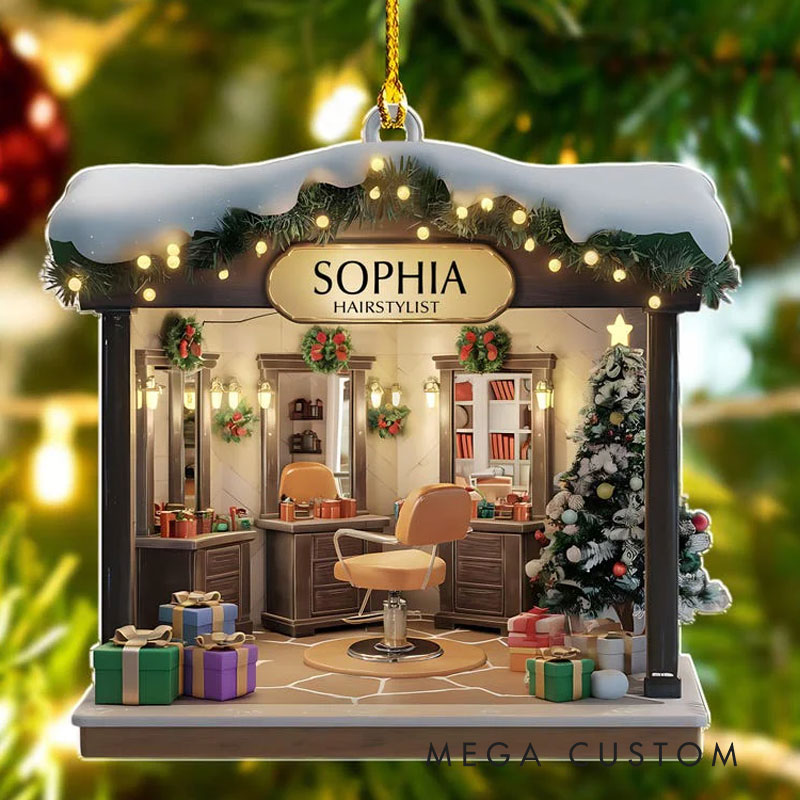 Personalized Hair Salon Christmas Decor for Her for Him
