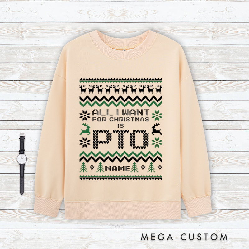 Personalized Office Christmas Sweatshirt Funny Christmas Pto Sweatshirt Work Christmas Party Gift for Geek Nerd Work Gift Exchange
