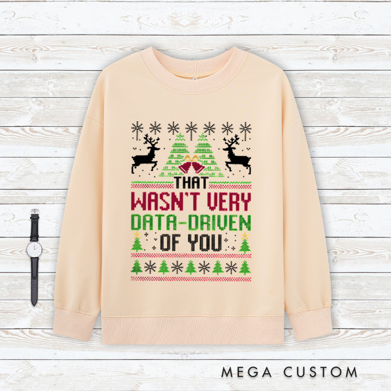 Personalized Data Engineers Christmas Sweatshirt Behavior Specialist Sweatshirt Data Analysis Ugly Sweatshirt Christmas Gift for Geek Nerd