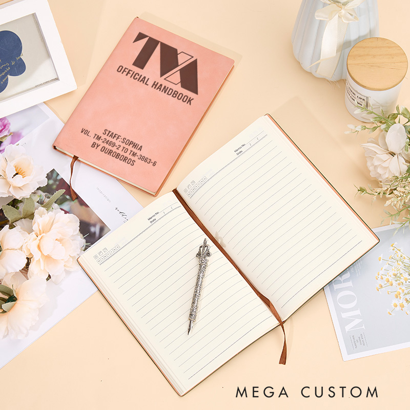 Personalized TV Show Engraved Leather Notebook Time Management Authority Journal Movie Lovers Leather Journal