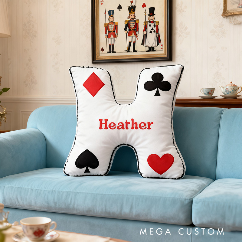 Personalized Graphic 3D Print Cartoon Movie Hidden Kindom Alphabet Shaped Pillow for Cartoon Lovers Initial Pillow Christmas Gift for Kids