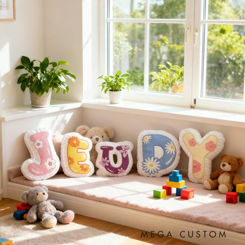 Personalized Letter Pillow Cartoon Letter Pillows Fun Gifts for Girls