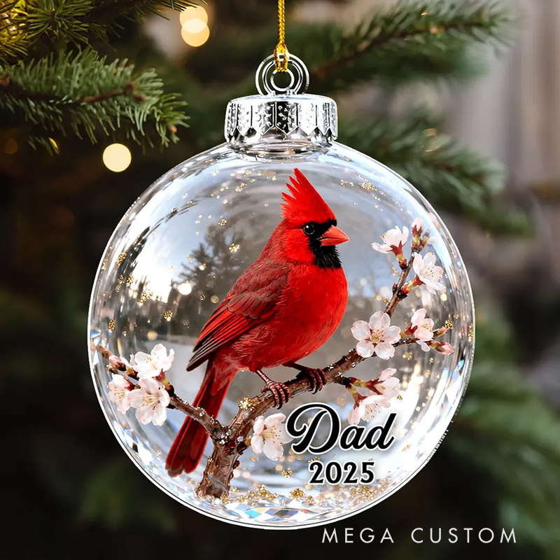 Personalized Acrylic Ornament Fly Beside You Everyday Sympathy Christmas Gift for Loss of Loved Ones