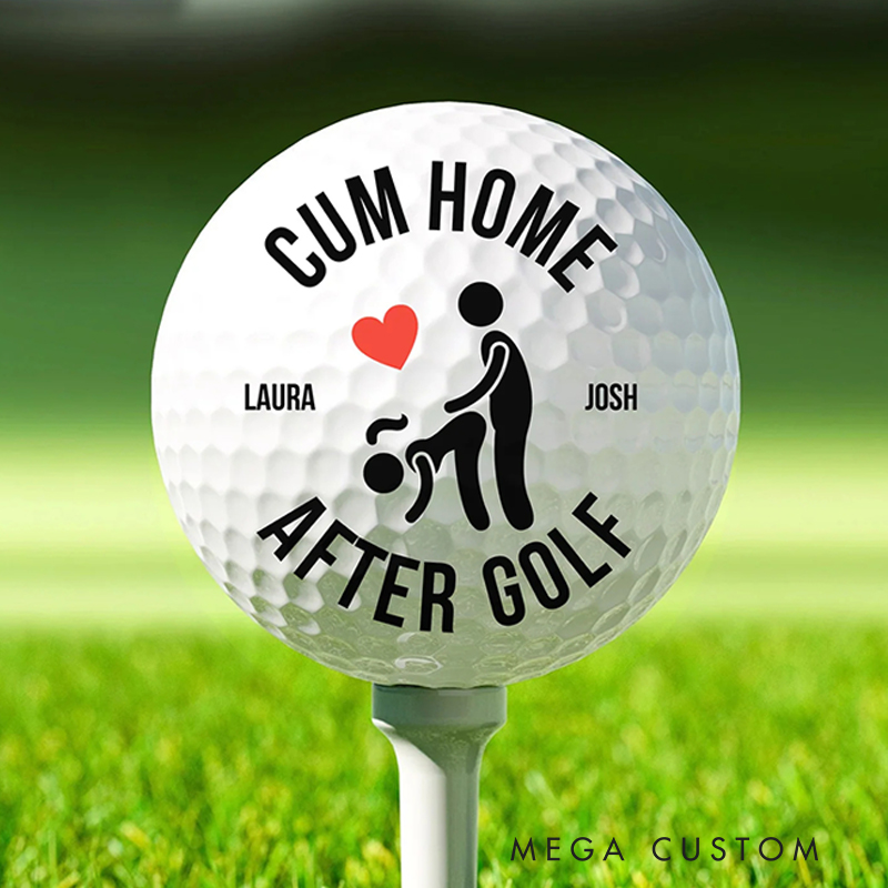 Personalized Cum Home After Golf Printed Golf Balls, Christmas Golf Gift, Valentine’s Day Gifts