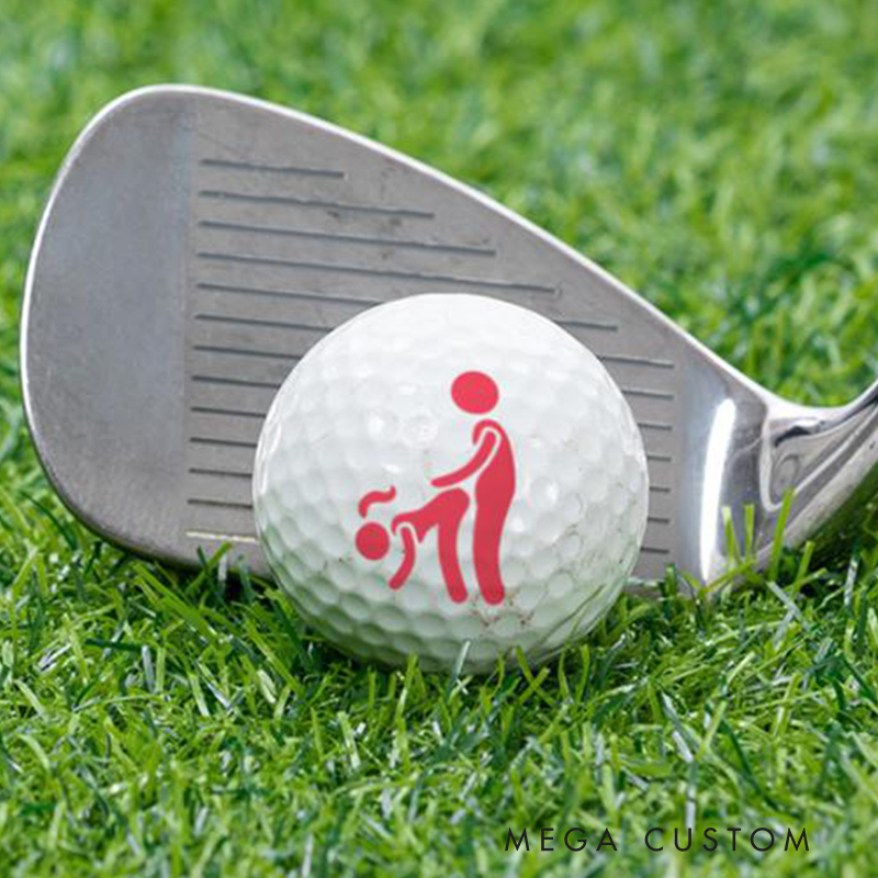 Personalized Golf Ball for Fun-Loving Players with Dynamic Couple Design Mens Golf Gift