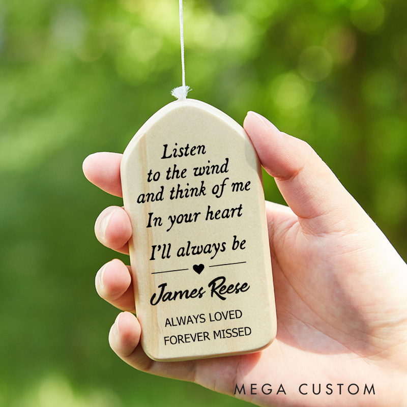 Personalized Memorial Wind Chimes Custom In Memory of Wind Chime for Loss of A Loved One Listen to the Wind Chime Sympathy Gifts 