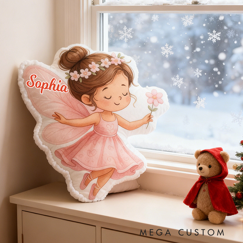 Personalized Garden Fairies Fairyland Pillows Custom Name Gifts for Girls Gardening Lovers Gift