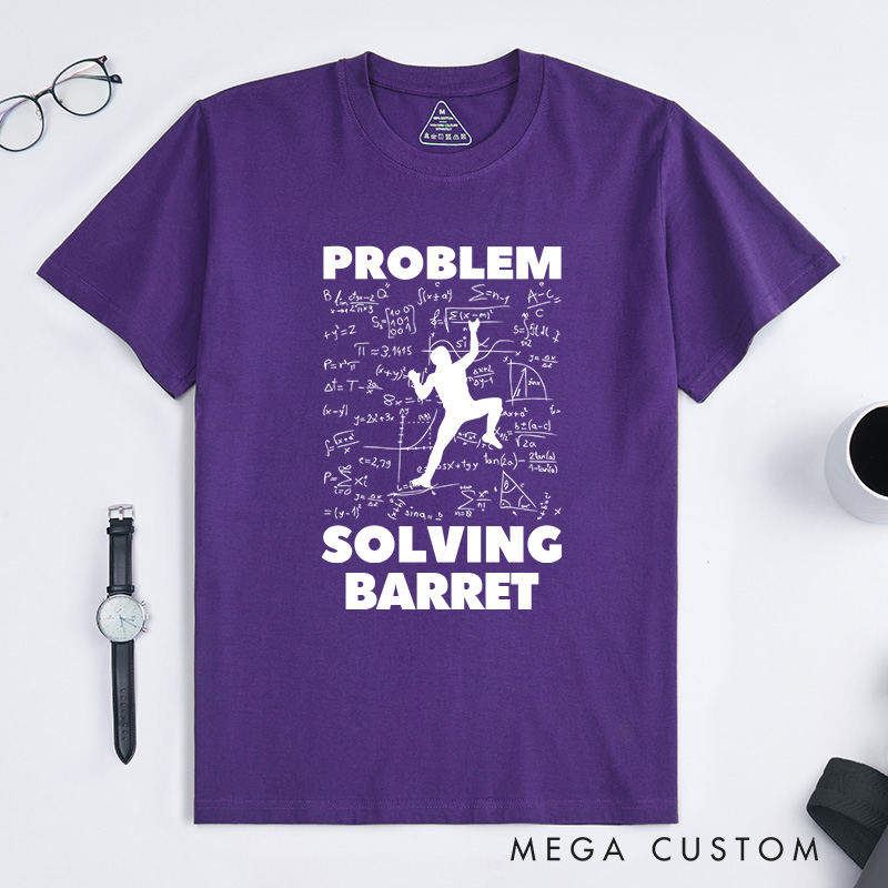 Personalized Rock Climbing T-Shirt Bouldering Problem Solving Shirt Present for Boulderer Lead Climb Tshirt Sport Climber Gift