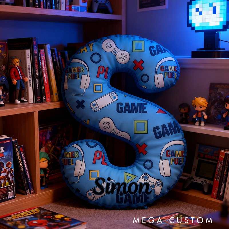 Personalized Gamer Cushion Pillow Custom Game Room Decoration Gift for Game Geek Lover