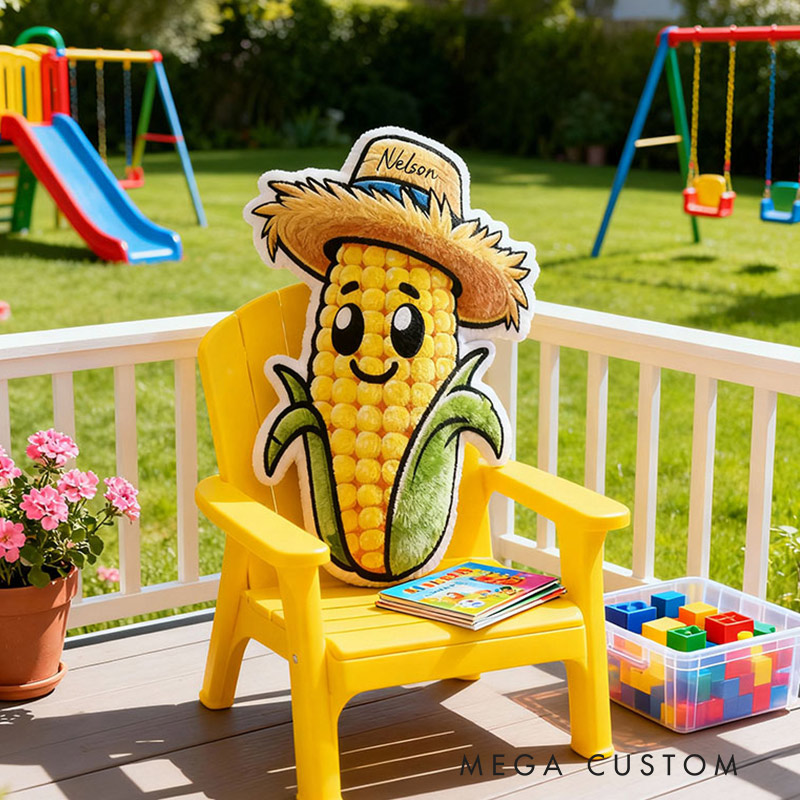 Personalized Name Pillow with Corn Design Simple Gift for Family