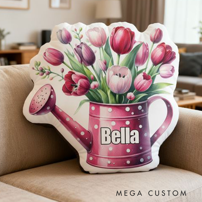 Personalized Floral Throw Pillows Beautiful Printed Pillow Perfect Bedroom Decoration for Kids Gardening Lovers Gift