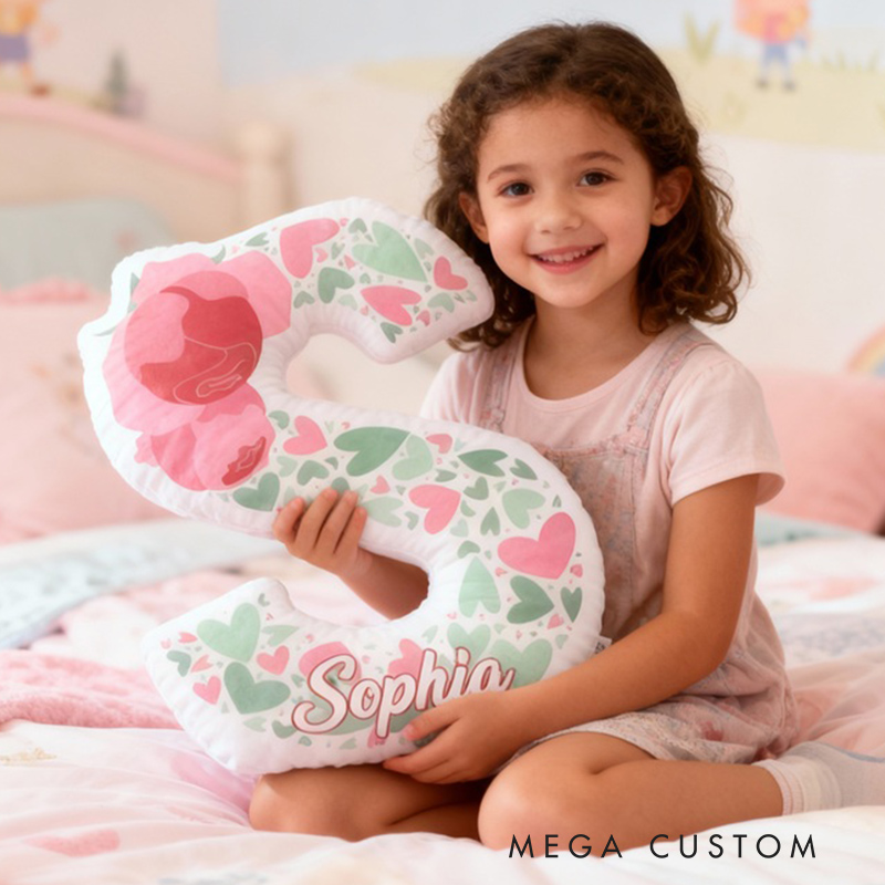 Personalized Letter Name Pillow Initial Pillow Gift for Kids and Family Housewarming Gift 