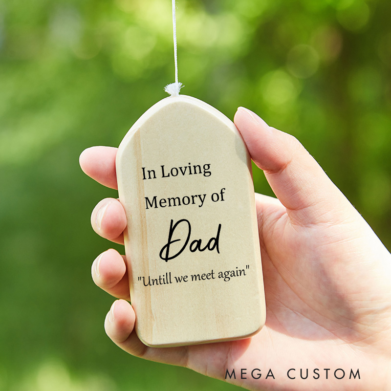 Personalized Memorial Wind Chime Sympathy Chime Custom Sympathy Gift After Loss of Loved One by Weathered Raindrop