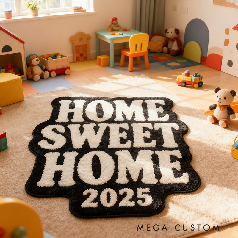 Personalized Home Sweet Home Rug Custom Year Design Soft Durable Floor Mat Decorative Accent For Entryways Living Rooms Bedrooms Or Housewarming Gifts