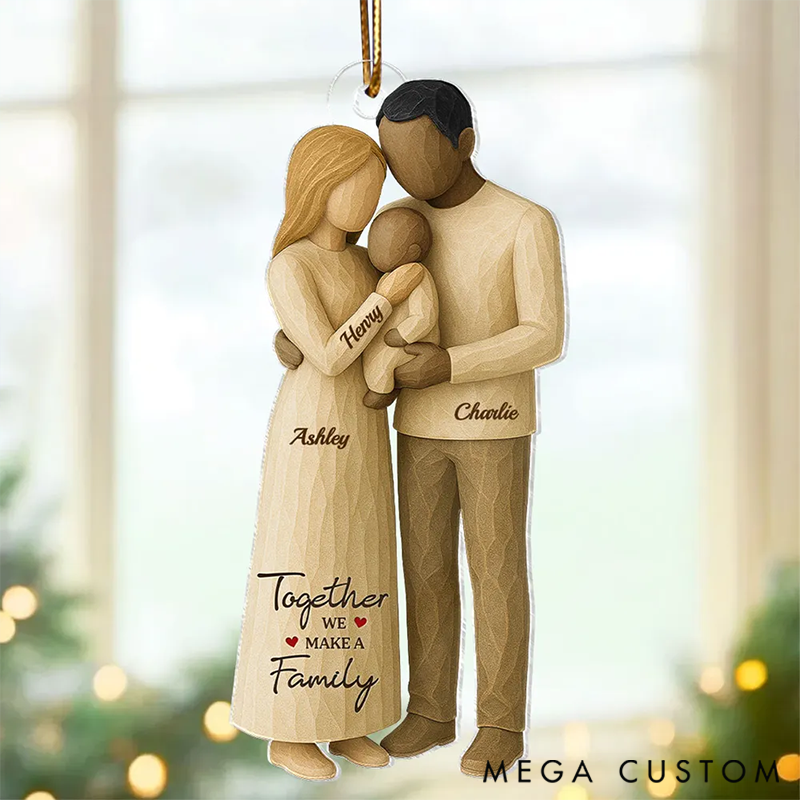 Personalized Family Love With Baby Ornaments Heartwarming Christmas Gift For Baby, For Couple, For Family