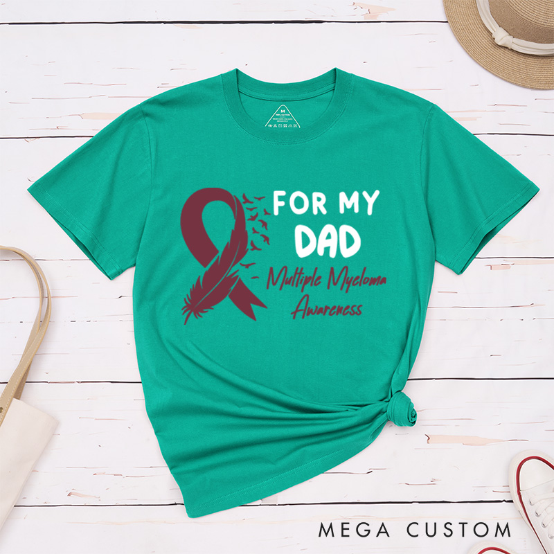 Personalized Multiple Myeloma Cancer Awareness Month Kahler Disease Cancer Support Warrior T-Shirt
