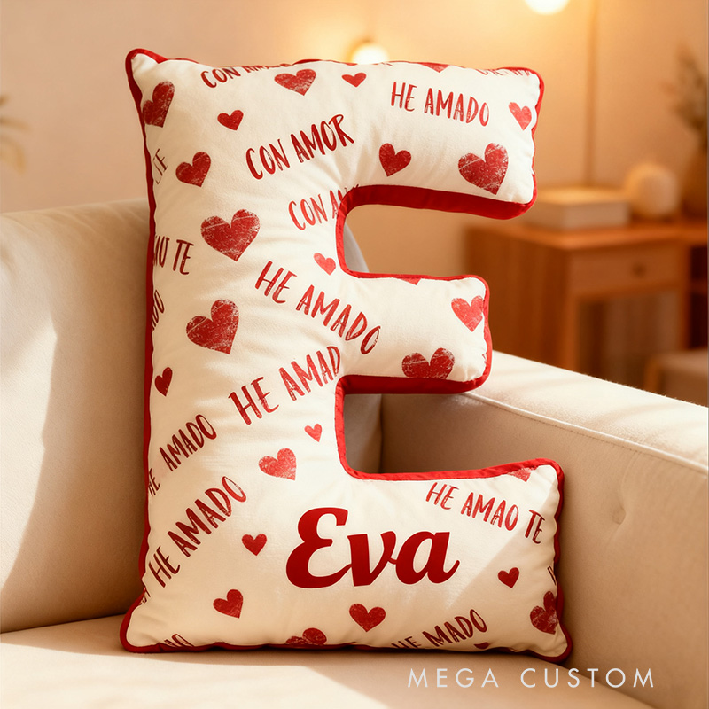 Personalized I Have Loved You with an Everlasting Love Letter Pillow with Custom Name Home Decor Valentine's Day Gift Bible Verse Graphic 3D Print