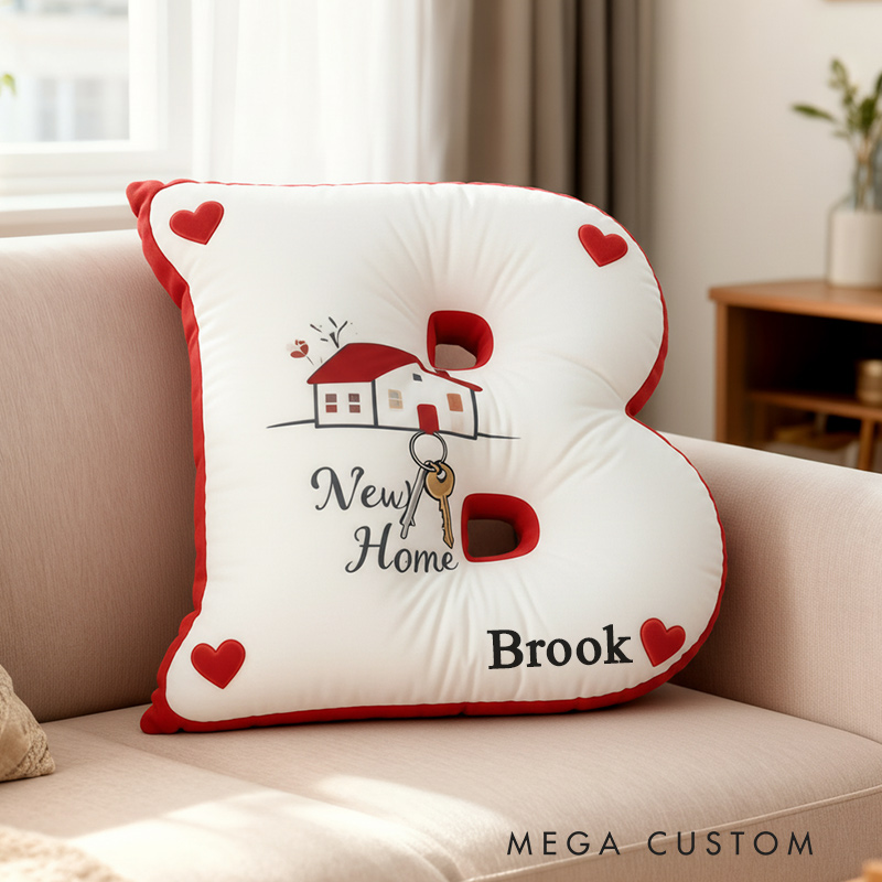 Personalized New Home Letter Pillows Custom Initials Pillows with Names Gift for Couple Valentine's Day gifts Housewarming Gift 