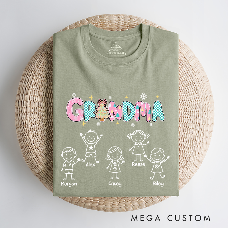 Personalized Grandma Sweethearts Classic T-Shirt Christmas Gift for Mom Grandma