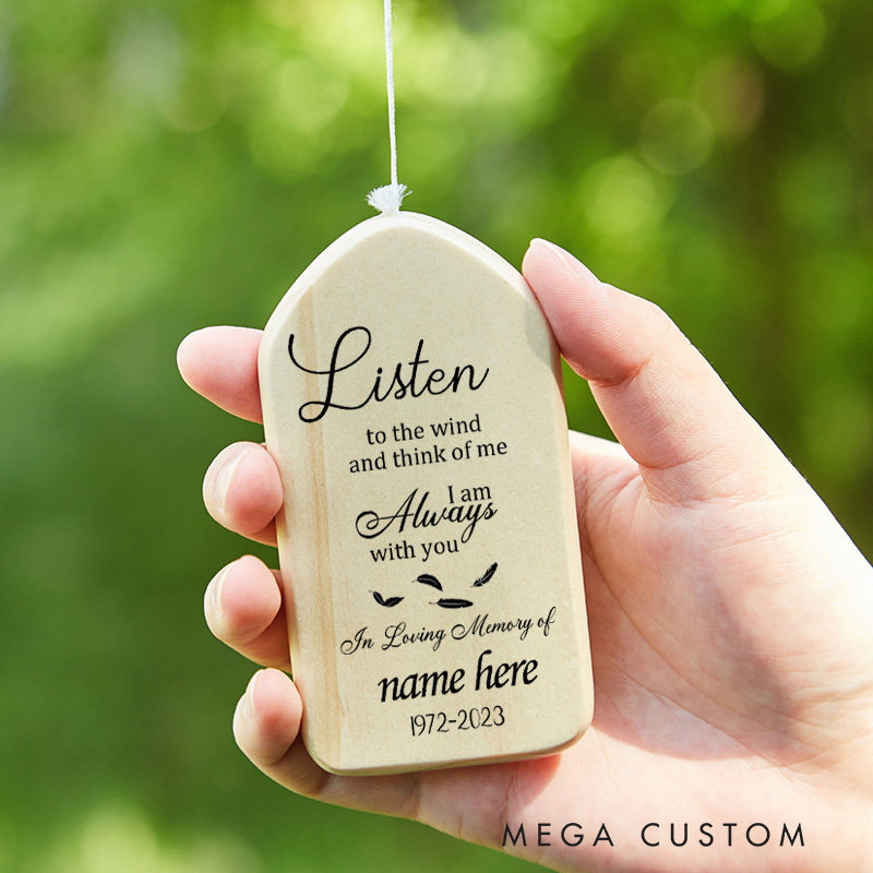 Personalized Wind Chimes for Loss of Loved One Prime Windchimes in Memory of a Loved One Father Mother Sympathy Gifts for Remembrance