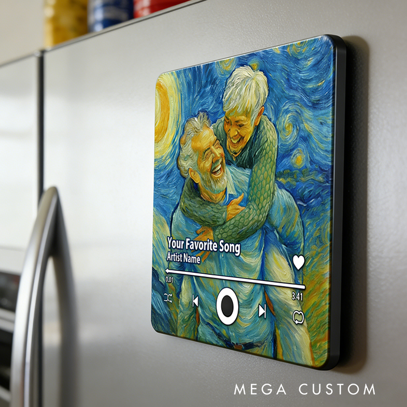 Personalized Photo Music Fridge Magnet That Can Play Songs Custom Anniversary Wedding Giftsa and Valentine's Day Gift