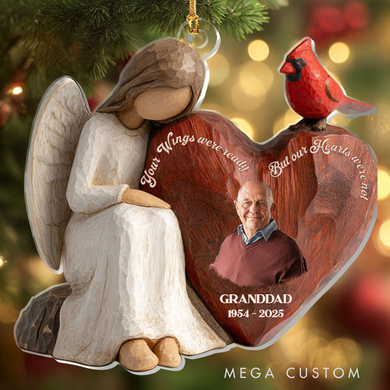 Personalized Acrylic Ornament Your Wings Were Ready Ornament Sympathy Gift for Loss of Loved Ones