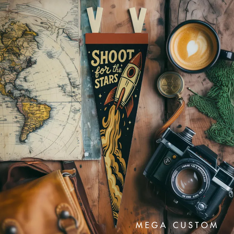 Personalized Felt Pennant Space Theme Kids Room Wall Decor Inspirational Kid Banner Handmade Playroom Sign Motivational Gift for Kid