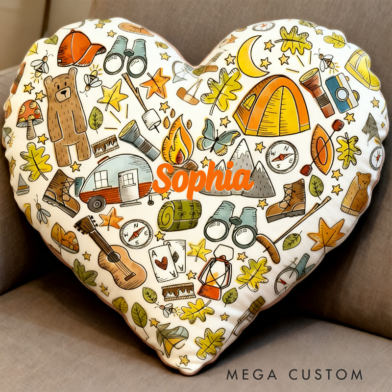 Personalized Love Camping Pillow Hiking Lover Pillow Camp Life Pillow Funny Camper Pillow Gift For nature outdoor Camp Lover
