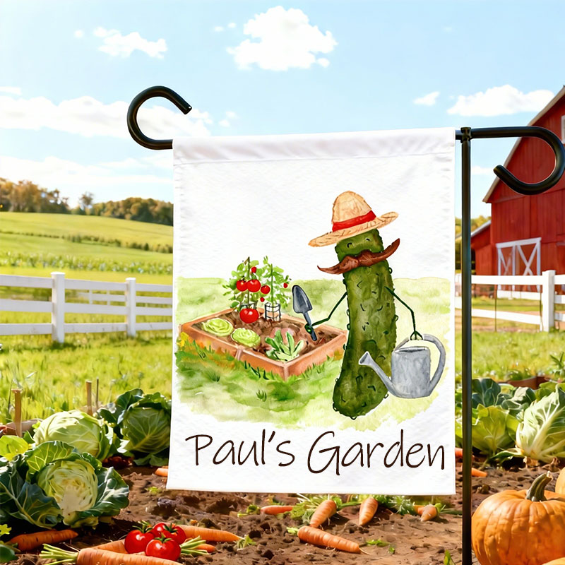 Personalized Veggie Patch Garden Flag Yard Flag Double Sided for Garden Lovers