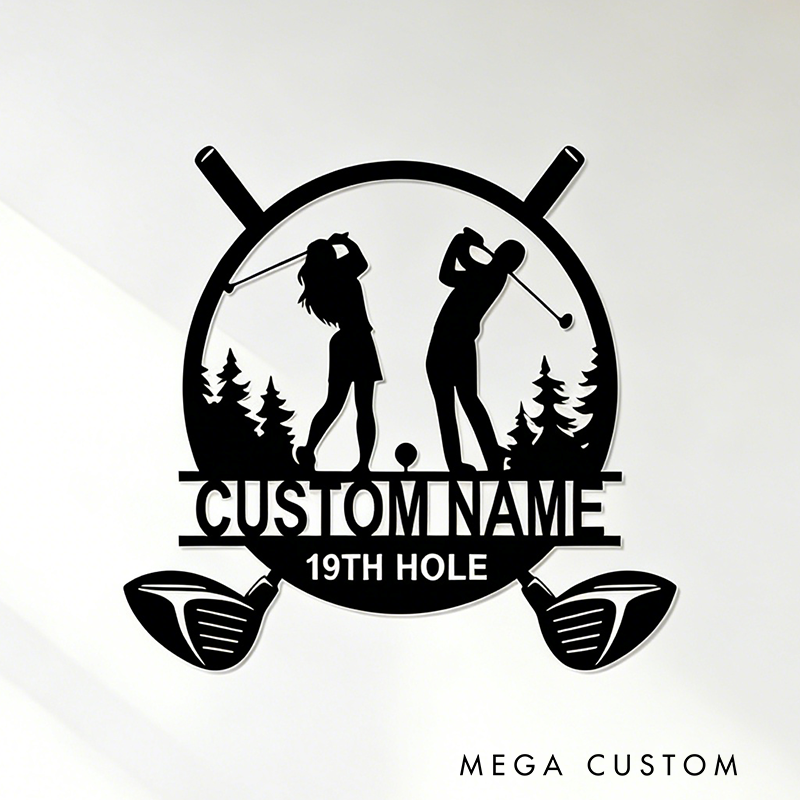 Personalized LED Acrylic Golf Wall Art Illuminate Your Space with Custom Style