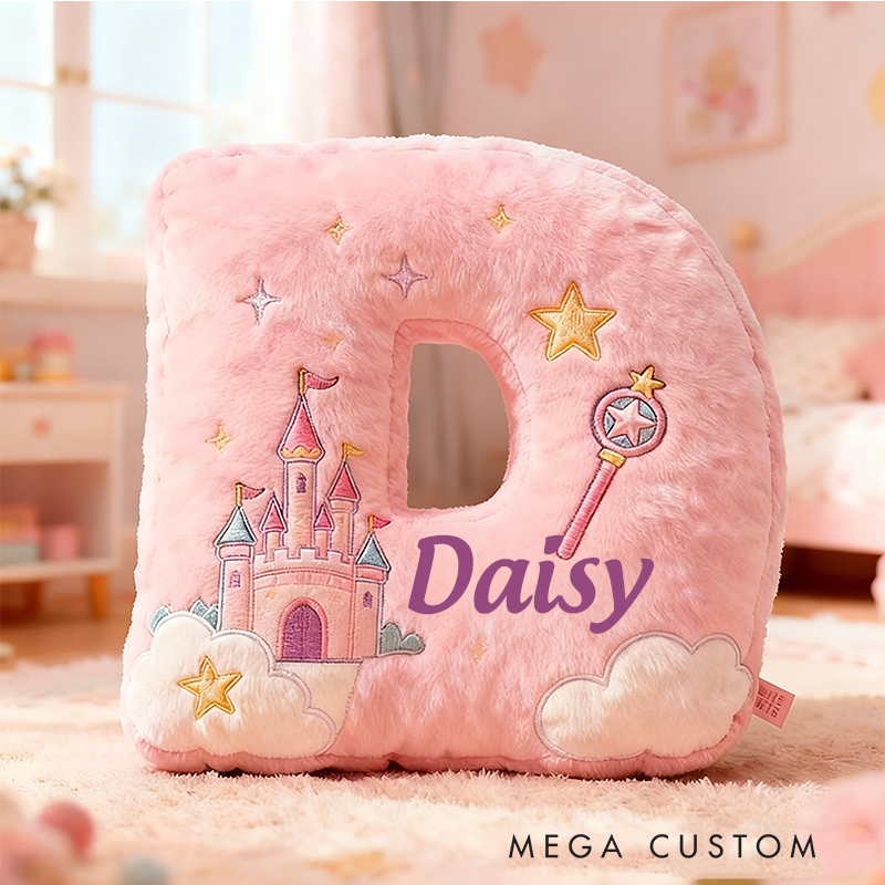 Personalized Colorful 26 Letters Graphic 3D Print Cute Christmas Gift Pillow Cut Magic Beautiful Letter Custom Pillow christmas Gift for Kids