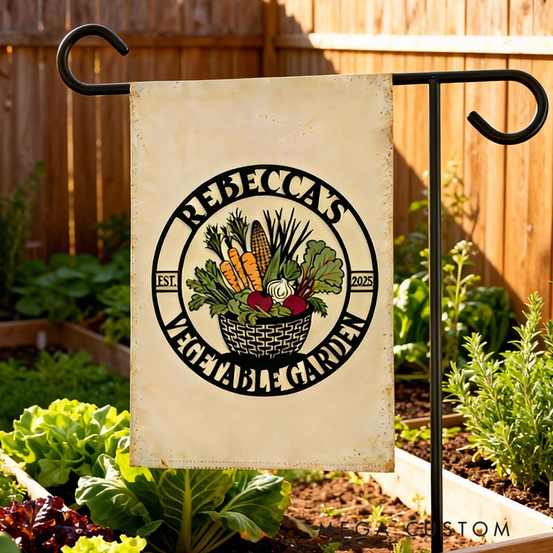 Personalized Bountiful Harvest Garden Flag Yard Flag Double Sided for Garden Lovers
