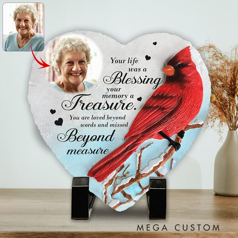 Personalized Memorial Stone Your Life Was A Blessing Your Memory Was A Treasure Sympathy Gift Slate Grave Marker Keepsake Bereavement Gift