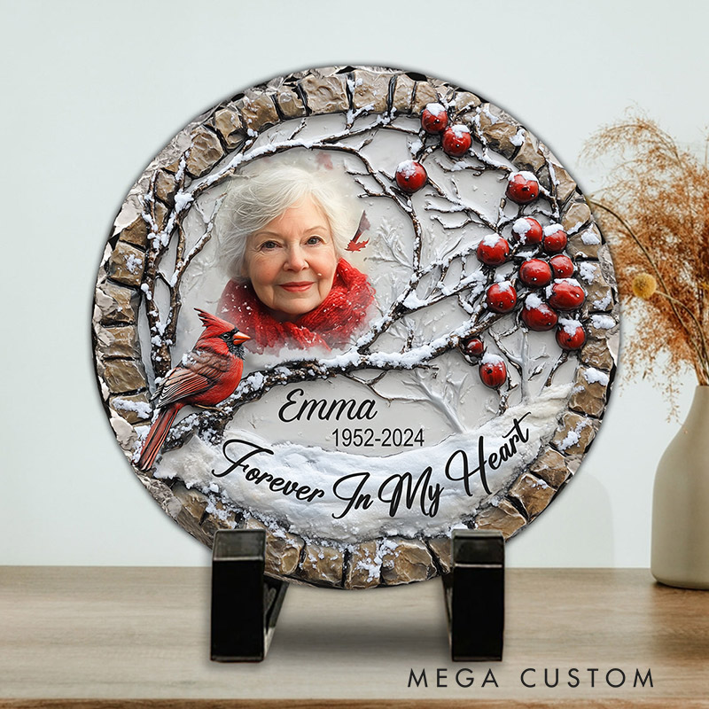 Personalized Memorial Stone Forever In My Heart Sympathy Gift Slate Grave Marker Keepsake Bereavement Gift 