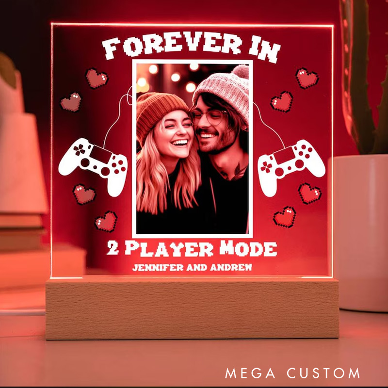 Personalized Gaming Couple Gift for Gamer Couple Plaque for Gaming Anniversary Gift for Gamer Boyfriend Birthday Gift for Geek Gifts