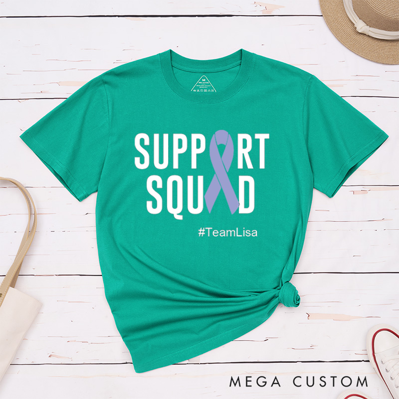 Personalized Support Squad Esophageal Cancer Cancer Awareness Fighter T-Shirt