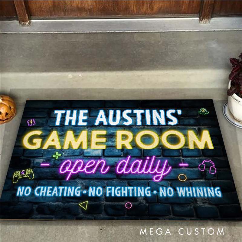 Personalized Yor Game Room Rug for Gamer Game Lovers Gift for Kids Game Room Decor