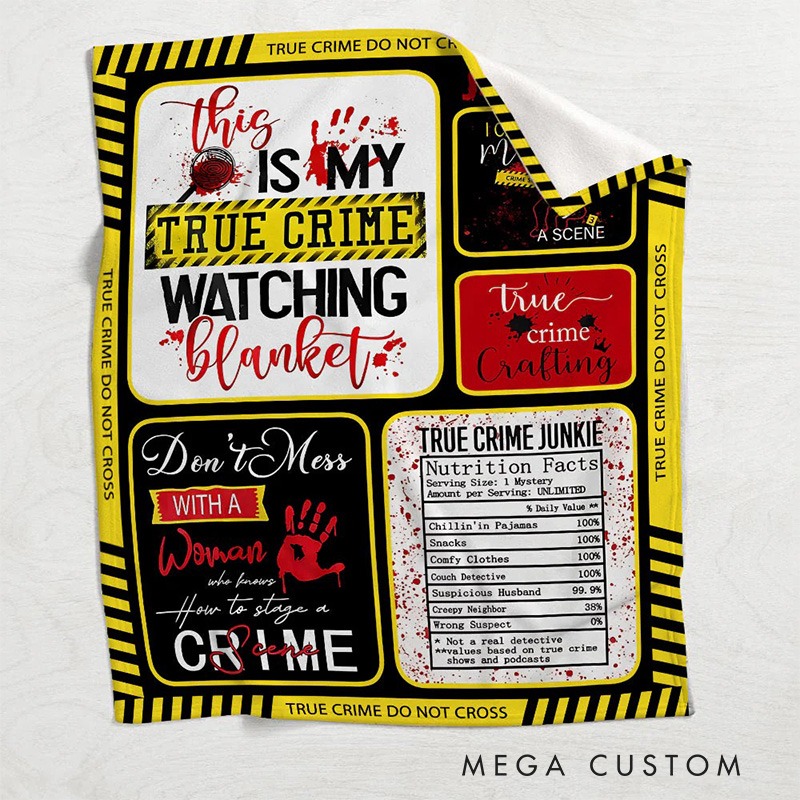 Personalized True Crime Blanket Movie Blanket TV Show Flannel Blanket Movie Blanket with Name for Friends Birthday Gift