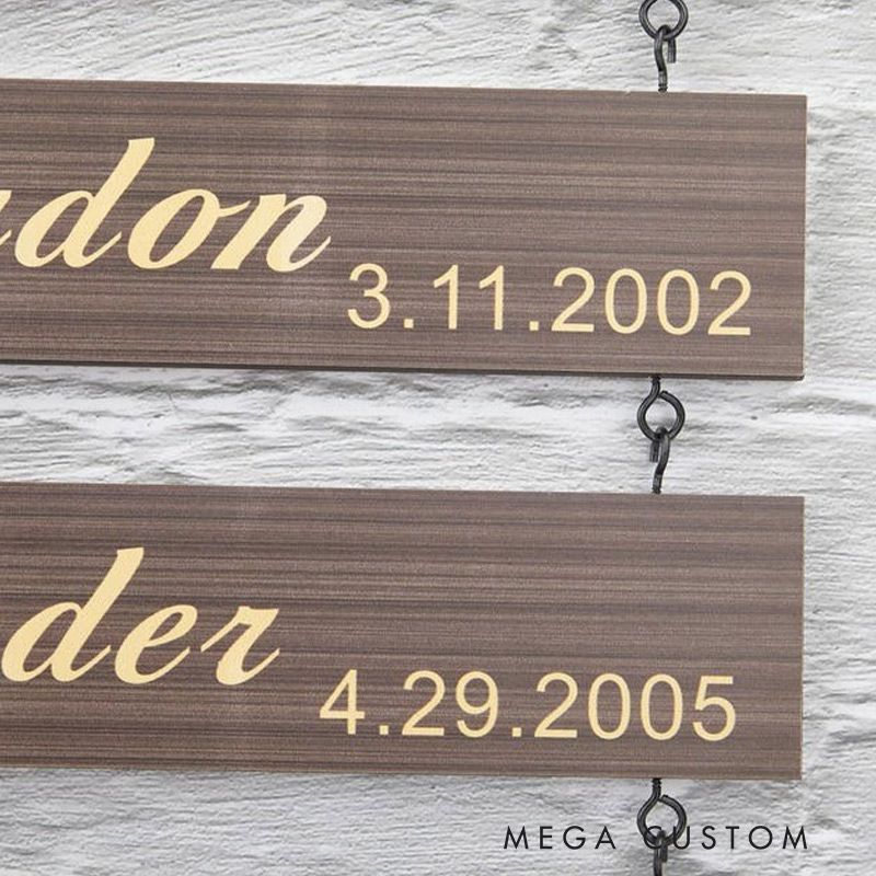 [Copy]Personalized Mini Windmill Theme Wooden Name Plate Housewarming Gift Family Gift