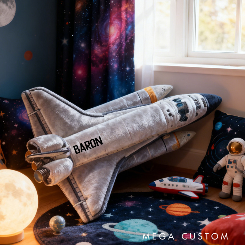 Personalized Space Rocket Pillow Space Shuttle Pillow Astronauts and Space Enthusiasts Pillow Gift for Kid