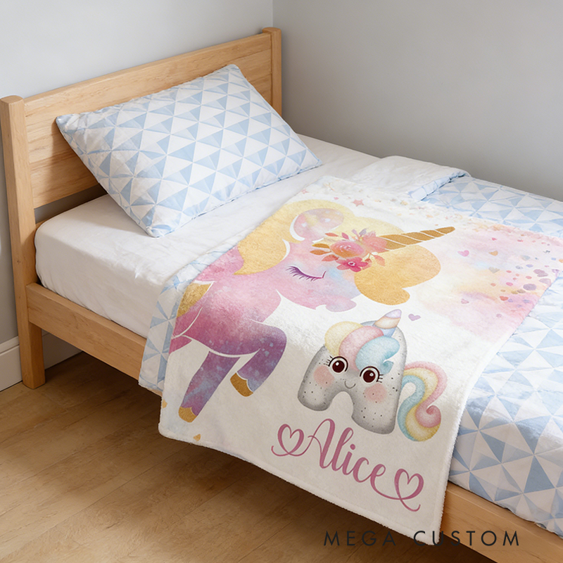 Personalized Name Kawaii Alphabet Blanket Magic Girl Room Decor Kids Custom Name Gift Magic Throw Best Fan Gift