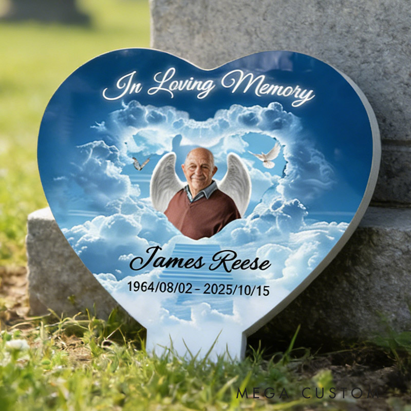 Personalized Plaque Stake In Loving Memory Plaque Stake Loss of Loved One Cemetery Plaque