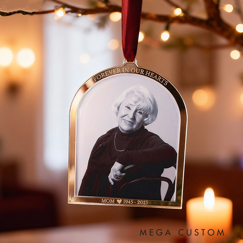 Personalized Memorial Photo Ornament Remembrance Keepsake In Loving Memory Ornament Sympathy Gift