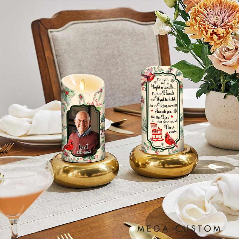 Personalized Memorial LED Candle Love In Heaven Custom Loving Memory Keepsake Sympathy Gift Memorial Gift 