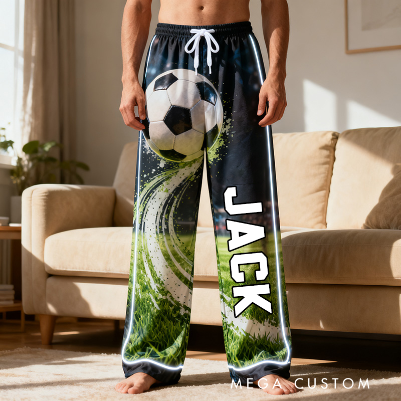 Personalize Your Soccer Lounge Pants with a Striking Custom Name Design
