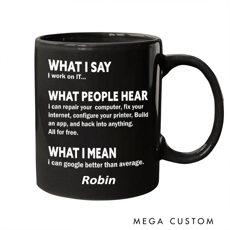 Personalized Funny Nerds Mug Computer & It Tech Programmer Developer Geek Mug Geek Professional Humor Gift