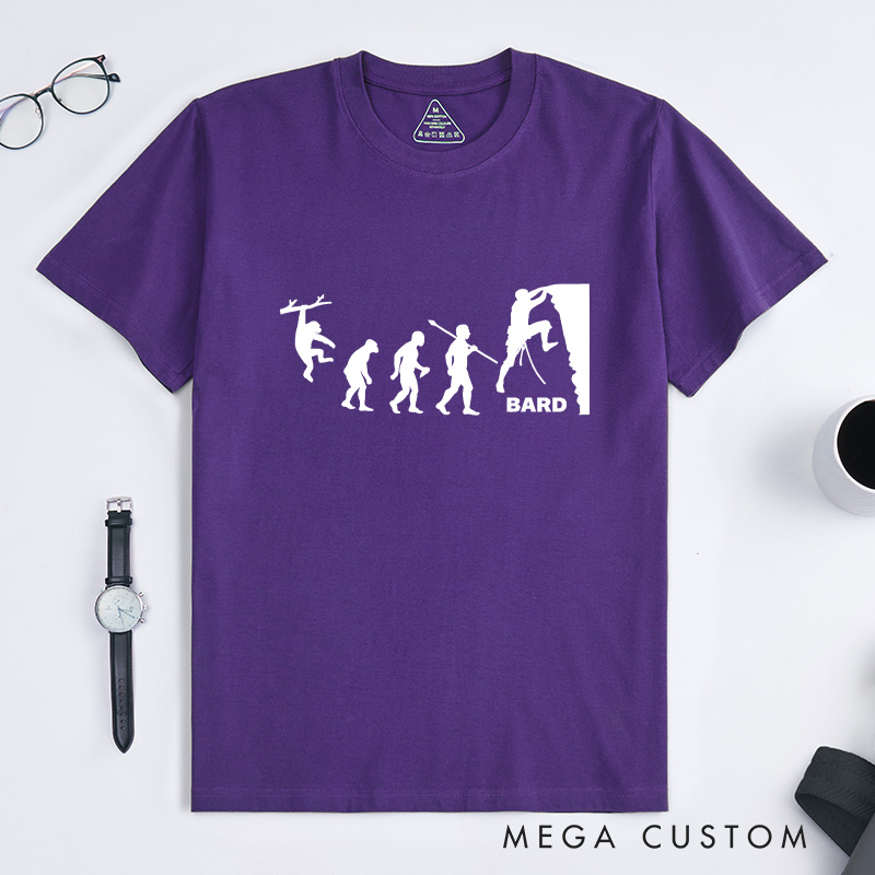 Personalized Evolution of Rock Climbing T-Shirt Climber T-Shirt Adventure Outdoor Mountain Climber Gift